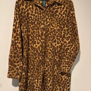 Lauren Ralph Lauren Leopard Print Button Down Shirt